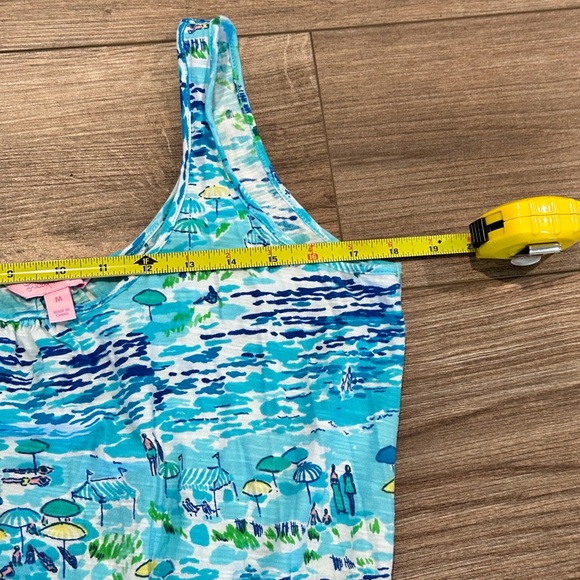 Lilly Pulitzer Kori Multicolor Blue High Tide Toile Sleeveless Cinch Waist Dress - Picture 7 of 9